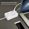 HIONJIN Power Strip Surge Protector Desktop 3 Way EU Plugs Outlets Multiple Socket with Charging Adapter Switch 1.5m Extension Cord view 3