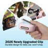Divoom Itour-S Wearable Bluetooth Speaker, IP67 Waterproof Dustproof, Portable Small Clip-On Bluetooth Speaker, 10H Playtime, for Kitchen, Work, Travel, Biking, Golf, Pool (Pink) view 2