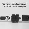 BAIMOQI 3/8inch Screw to 17mm BallHead Mount Base Adapter for Camera Tripod and Holder view 2