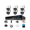 QDVOPHZA H.265+ 10CH 8CH 4K PTZ Security Camera System 8MP Ai Face Detect Two Way Audio Color Night Video Surveillance NVR POE Kit(None,10CH NVR x 6 PCS 8MP) view 1