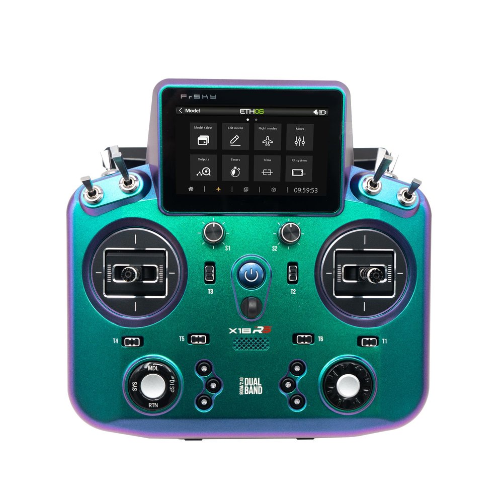 FrSky Tandem X18RS Radio, 24 Channels, LoRa Tuner Technology, for Adults, Two-Way Radio, Chameleon, Ruby Red, Meteorite Grey, Porcelain White (Glamor)