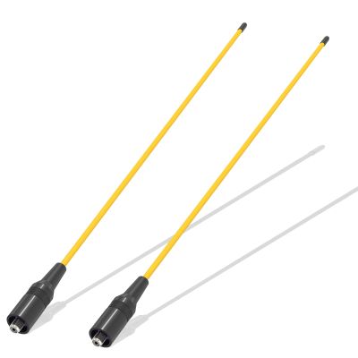 2 Pack RH771 Antenna Tri-Band 15.35in 155/462MHz U/V Dual Band High Gain Antenna SMA-Female Coil Loaded 2.15dBi for UV-K6 K5Plus Radio Accessories (Yellow)