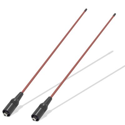 2 Pack RH771 Antenna Tri-Band 15.35in 155/462MHz U/V Dual Band High Gain Antenna SMA-Female Coil Loaded 2.15dBi for UV-K6 K5Plus Radio Accessories (Red)