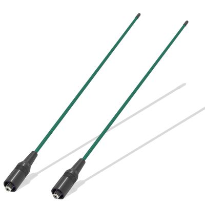 2 Pack RH771 Antenna Tri-Band 15.35in 155/462MHz U/V Dual Band High Gain Antenna SMA-Female Coil Loaded 2.15dBi for UV-K6 K5Plus Radio Accessories (Green)