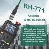 2 Pack RH771 Antenna Tri-Band 15.35in 155/462MHz U/V Dual Band High Gain Antenna SMA-Female Coil Loaded 2.15dBi for UV-K6 K5Plus Radio Accessories (Green) view 2