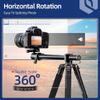 Fotopro 61" Horizontal Tripod with 360 Rotation Center Column, Aluminum Ball Head, Multi Angle, Heavy Duty Camera Tripod Monopod, Overhead/Macro Shots, Max Load 17.6 lbs, X-Go HR Chameleon view 3