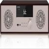 Compact System Micro HiFi System, CD Stereo System, 40 Watts RMS Music System with CD Player, FM Radio, Bluetooth, AUX-in, Headphone Output, DSP Tech, Clear Sounds and Rich Bass Sound,Golden view 1