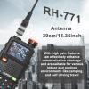 RH771 Antenna Tri-Band 15.35in 155/462MHz U/V Dual Band High Gain SMA-Female Antenna Coil Loaded 2.15dBi for GM-5RH UV-5RH Pro Radio Accessories (Black) view 2