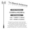 RH771 Antenna Tri-Band 15.35in 155/462MHz U/V Dual Band High Gain SMA-Female Antenna Coil Loaded 2.15dBi for GM-5RH UV-5RH Pro Radio Accessories (Black) view 3