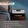 Compact System Micro HiFi System, CD Stereo System, 40 Watts RMS Music System with CD Player, FM Radio, Bluetooth, AUX-in, Headphone Output, DSP Tech, Clear Sounds and Rich Bass Sound,Silver view 2