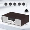 Compact System Micro HiFi System, CD Stereo System, 40 Watts RMS Music System with CD Player, FM Radio, Bluetooth, AUX-in, Headphone Output, DSP Tech, Clear Sounds and Rich Bass Sound,Silver view 3
