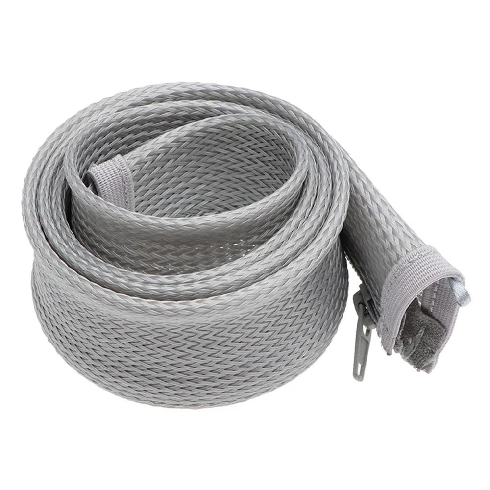 Cable Tidy 1M 30mm Zipper Cable Sleeve Cover Flexible Nylon Wire Cord Hider Cable Management Organizer for Home Office Computer TV Desk(Gray)