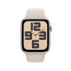 Apple Watch SE (2nd Gen) [GPS, 44mm] - Starlight Aluminum Case with Starlight Sport Band - M/L (Renewed) view 2