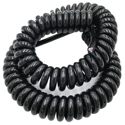 Spiral Wire Cable Electric Spring Coil Flexible Coiled Cable Extension Power Cord Spring Telescopic Spiral Cable Multi Core Wire, Can Extend The Tensile Wires, Spring Spiral Cable Pins Power Cord
