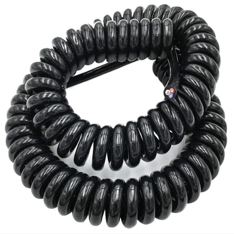 Spiral Wire Cable Electric Spring Coil Flexible Coiled Cable Extension Power Cord Spring Telescopic Spiral Cable Multi Core Wire, Can Extend The Tensile Wires, Spring Spiral Cable Pins Power Cord