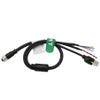 HangTon Ethernet Power Function Debugging Cable for DJI Livox Mid-360 LiDAR Sensor to Computer, 1 to 3 Splitter, M12 Aviation A-Coded 12 Pin Female Connector to RJ45 and Flying Leads, 50cm view 2