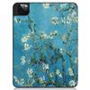 SZLONKOU Tablet Cover for Apple iPad Pro 12.9 3rd 4th Generation(2018 2020 Release),Ultra Slim Folio Stand Lightweight Leather Case for Apple iPad Pro 12.9" Gen 3th 4th (TPU-Apricot Flower) view 3