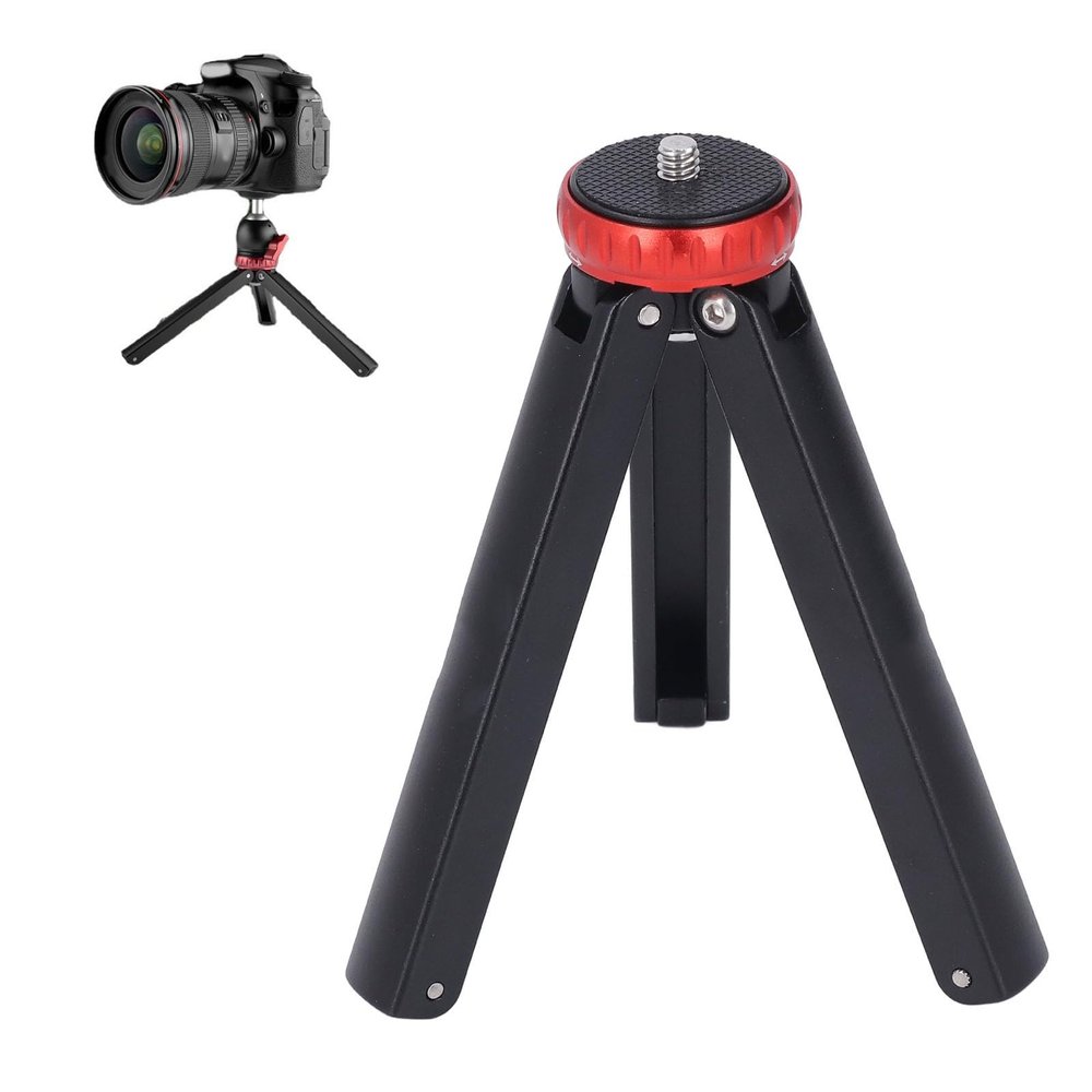 Camera Tripod, Small Tripod Rotatable Tripod for Camera and Phone, DSLR Camera Tripod Vlog Tripod Portable Desktop Webcam Tripod for Travel, Load 11.02lbs