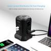 HIONJIN Smart Tower Power Strip Surge Protector Vertical Multiple Electrical Sockets 6 Way EU Outlet Distribution 2m Extension Cord view 4