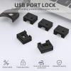 Aurgiarme 10pc USB Port Blockers with Key Lock Secure Data and Protect Against with Removable USB A Lock for PC Laptop view 4