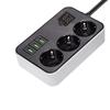 HIONJIN Smart Timing Socket Power Strip 3EU Plugs Outlets Electric Socket with 3Portss Charger Adapter 5V 3.4A 1.8m Extension Cord view 3