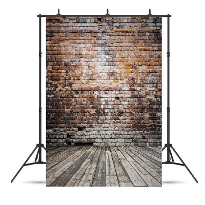 10x15ft Rustic Brick Wall Backdrop Old Brick Wall Wooden Floor Photography Background Birthday Baby Shower Wedding Party Decoration Supplies Photo Booth Props
