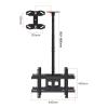 Adjustable Ceiling TV Mount Bracket - Double Sided TV Ceiling Mount, Tilting TV Mount for 24-55 Inch TVs, Holds Two (2) Screens Ceiling TV Mount, Mounting On The Ceiling view 2