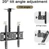 Adjustable Ceiling TV Mount Bracket for 26-60Inch Screen, Adjustable Tilt Swivel TV Ceiling Mount TV Wall Bracket Mount view 3