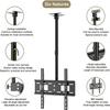 Adjustable Ceiling TV Mount Bracket for 26-60Inch Screen, Adjustable Tilt Swivel TV Ceiling Mount TV Wall Bracket Mount view 4