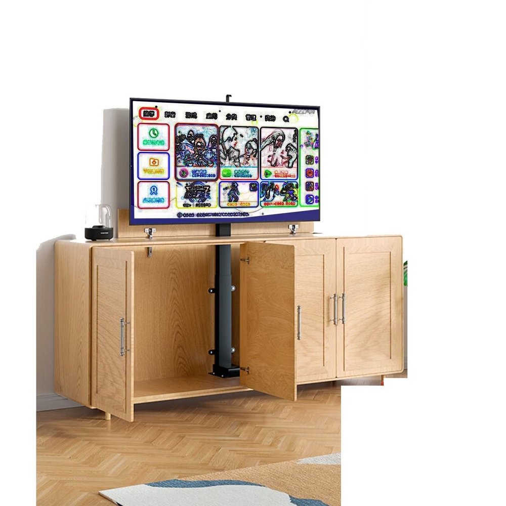 Can Be Hidden in A Cabinet TV Motorized Lift - for 26-75 Inch TVs, Motorized Tv Mount with Remote Control and Memory Setting, with Load 60kg/132lbs