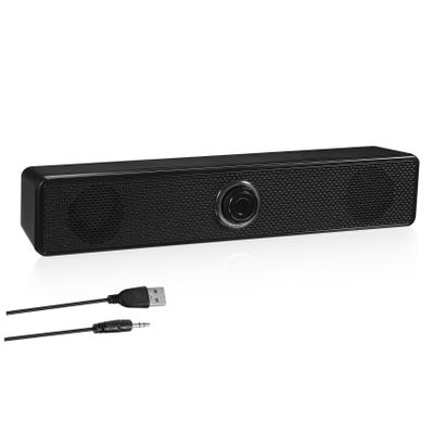 HOMSFOU Wired Sound Bar 2.0 Speaker System with Subwoofer for Tv Pc Mobile Devices Small Surround Sound System Clear Stereo Audio