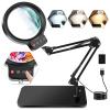 10X 30X Large Magnifying Glass with Light and Stand,Lighted Magnifier view 1