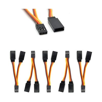 Chunsu Model Airplane Light/Car Fixed Wing 1male to 2 Female JR Servo Y Splitter Cable 7cm for JR