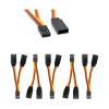 Chunsu Model Airplane Light/Car Fixed Wing 1male to 2 Female JR Servo Y Splitter Cable 7cm for JR view 1