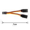 Chunsu Model Airplane Light/Car Fixed Wing 1male to 2 Female JR Servo Y Splitter Cable 7cm for JR view 2