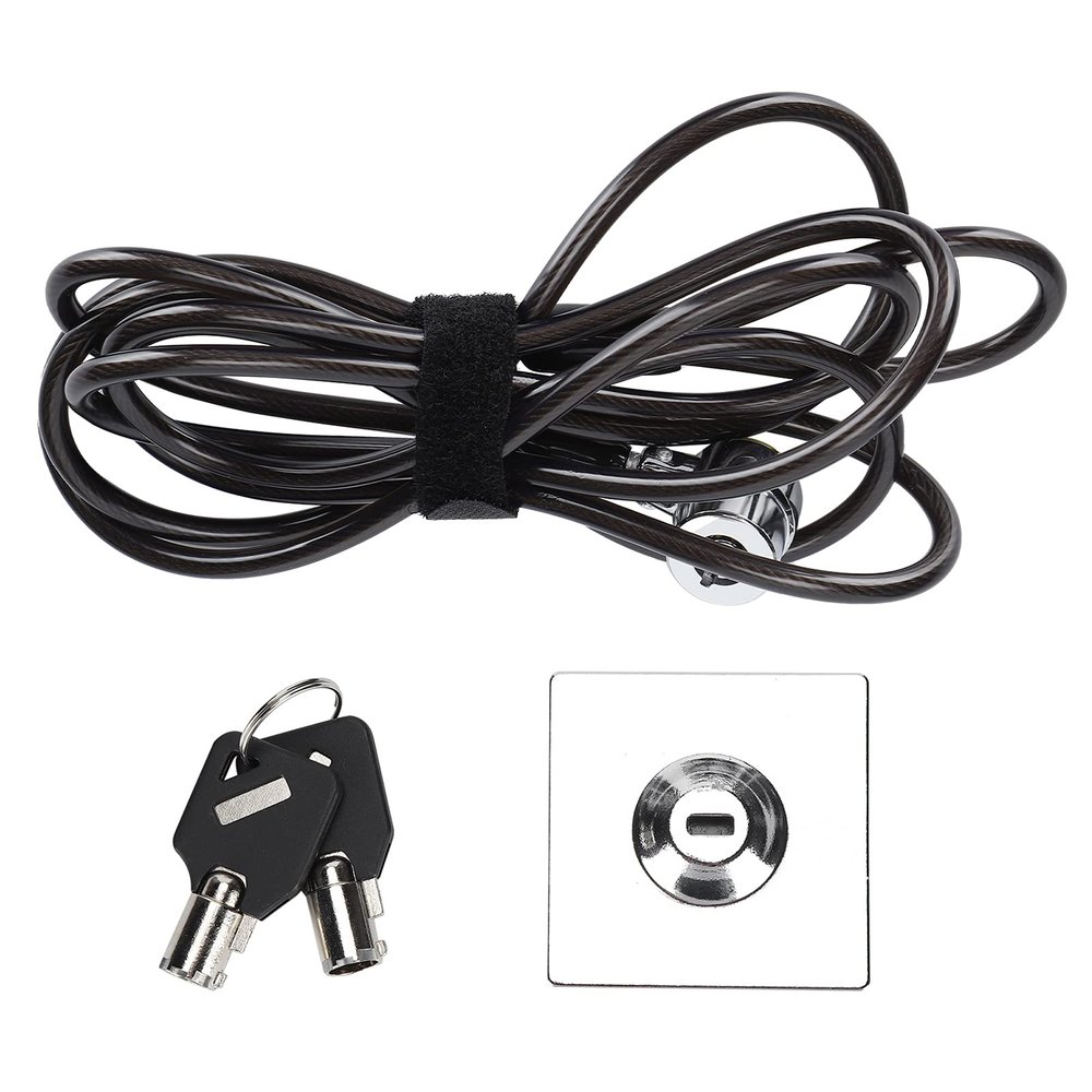 Laptop Lock Anti Theft Galvanized Computer Security 6.7 Ft Cable with Lock Base for OS X for for Laptop Cable Lock Hardware Security Cable Lock