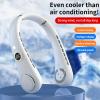 GICOOK Portable neck fan, rechargeable USB portable cooling fan, digital display, bladeless design (Black 2500mAh) view 2