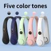 GICOOK Portable neck fan, rechargeable USB portable cooling fan, digital display, bladeless design (Black 2500mAh) view 3