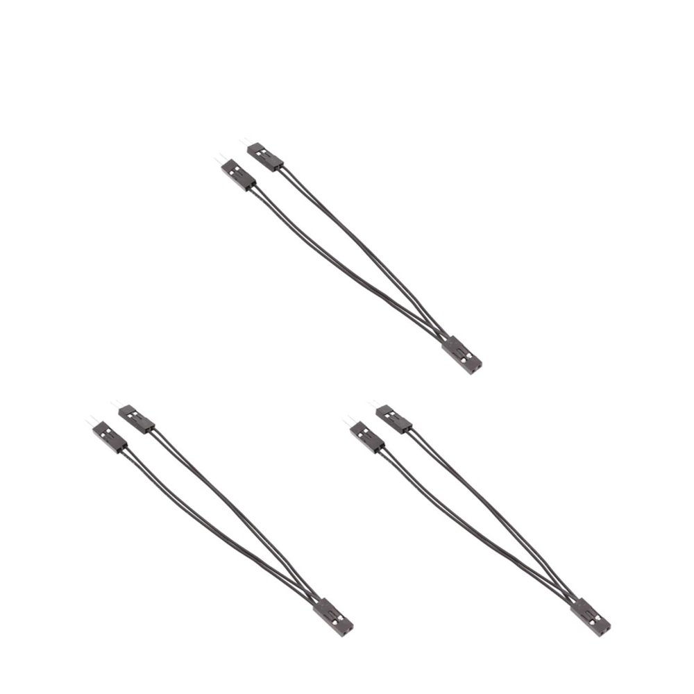 10cm Motherboard Switch Power SW/Reset SW/HDD/Power 1 to 2 Double Adapter Cable 1 Female to 2 Male Jumper Splitter(3pcs)