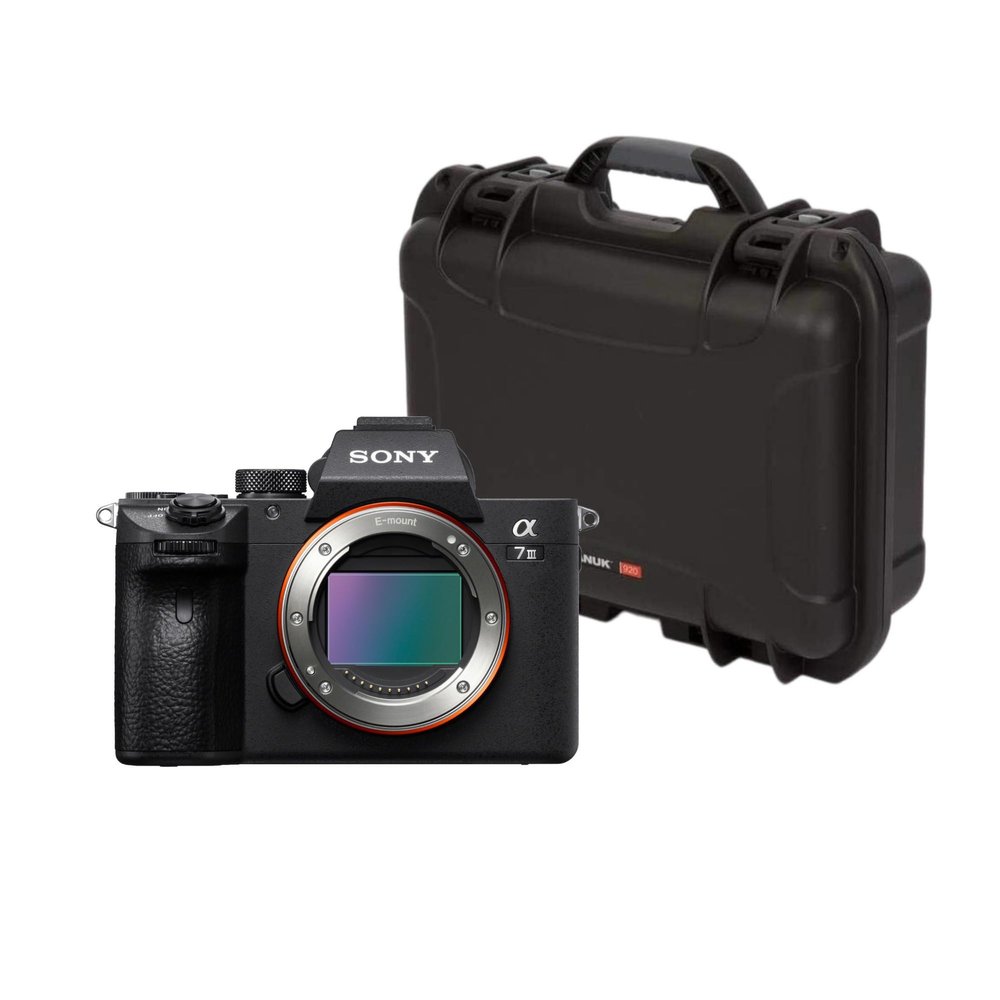 Sony Alpha a7 III 24.2MP Full Frame Mirrorless Digital Camera (Body Only) Bundle with 920 Molded Interior Hard Case with Foam Insert and Lid Organizer A7R Camera (Black) (2 Items)