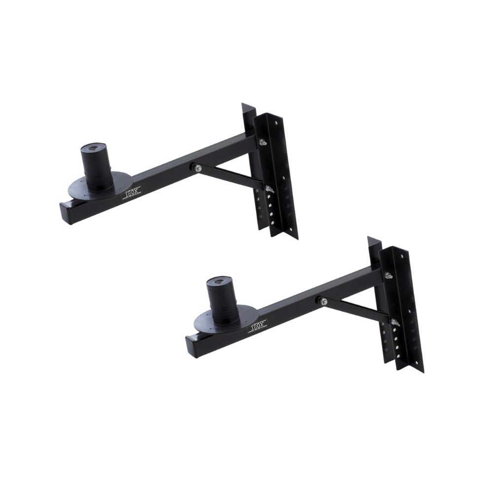 Wall Mount for Speakers, 2 Units, Up to 35 Kg, Adjustable, Steel, Black