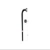 L.A Ornamental Aluminum Gooseneck Keypad Stand Burial  60" Access Control Pedestal, 2" x 2" (2-Piece: 48" Above, 12" Below Ground), Black view 1