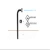L.A Ornamental Aluminum Gooseneck Keypad Stand Burial  60" Access Control Pedestal, 2" x 2" (2-Piece: 48" Above, 12" Below Ground), Black view 2