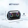 Emerson EDSP-5000 Triad Grip Portable Bluetooth LED Party Speaker | Powerful Sound, Wireless Streaming, Multicolor Light Show, Built-in Rechargeable Battery, USB/AUX/FM Radio for Parties & Events view 3