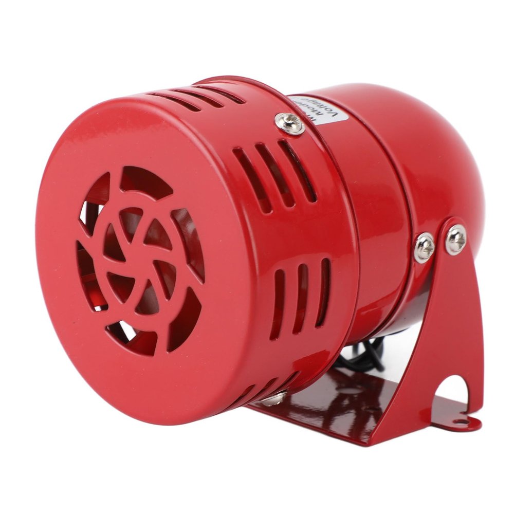 Motor Horn Buzzer Siren, Mini Electric Warning Strobe Siren Horn Sound Buzzer Alarm 110 Decibels for Factories Schools Ranches Home (110V)