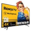 Westinghouse Roku TV - 55 Inch Smart TV, 4K UHD Television with Wi-Fi Connectivity and Mobile App, Flat Screen, Bluetooth, Compatible with Apple AirPlay, Alexa and Google Assistant view 1