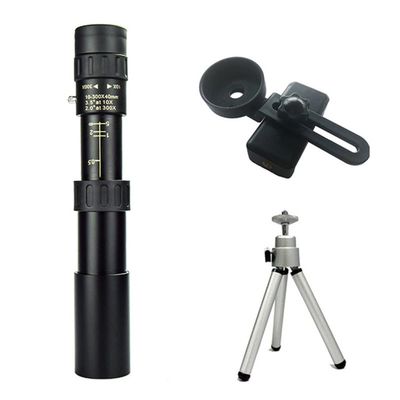 10-300X Zoom Portable Strong Binoculars Long Range Spyglass Monocular Telescope w/Phone Clip