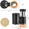 Lab Microscope Accessories 2 Pieces 60X Mini Pocket Microscope with 3 Light Portable Magnifing Glass view 2