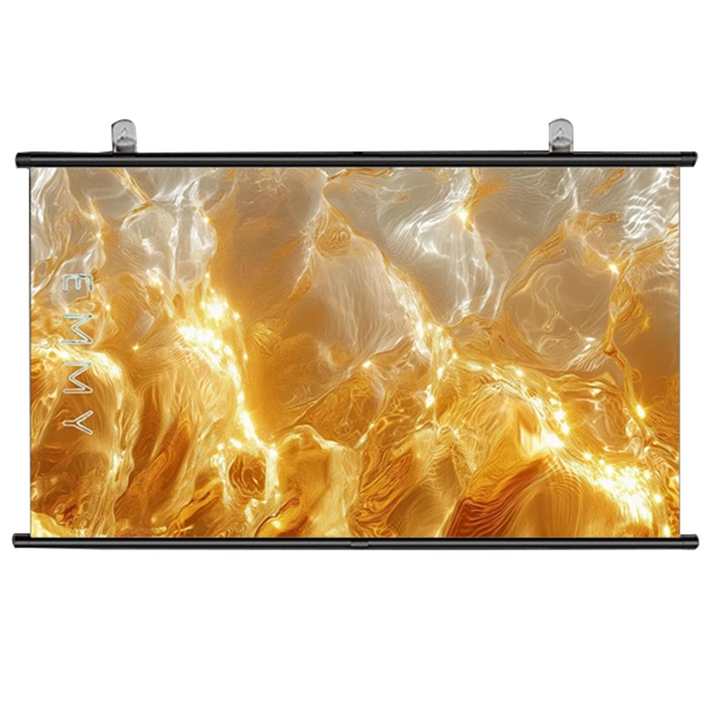 60 Inch Manual Projector Screen, 16:9 Wall Mounted Projection Screen, Home Theater Movie Screen