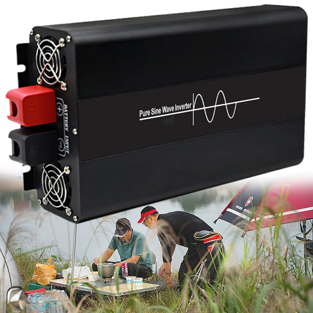 GESAIDES 4500W Power Inverter, DC to AC with Display, AC Outlets, Cables, Pure Sine Wave Inverter, for Car Truck Boat RV Off Grid Solar,24V-110V